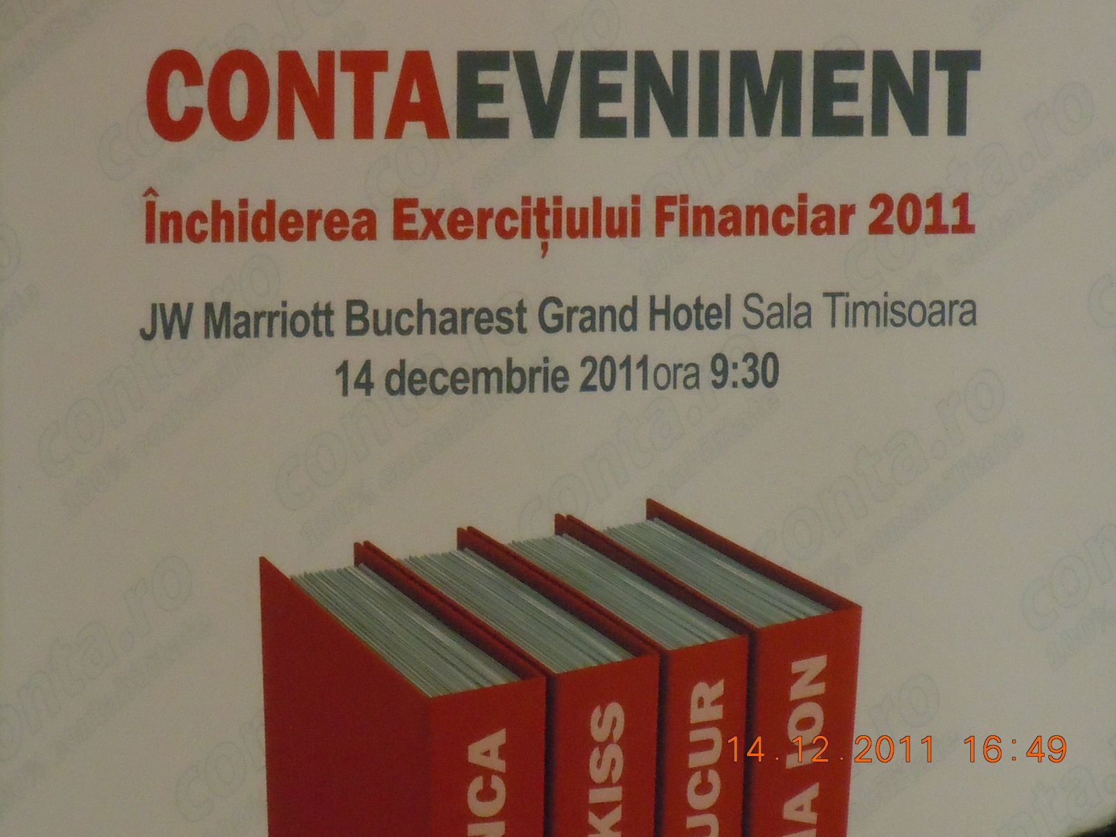 INCHIDEREA EXERCITIULUI FINANCIAR 2011